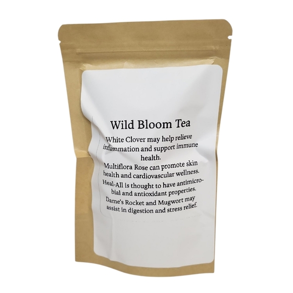 Wild Bloom Herbal Tea Blend | White Clover, Rose, Mugwort, Heal-All - Picture 3 of 4